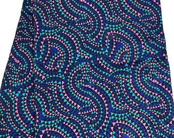 Blue Pink African Print Fabric/Ankara 6 Yards/By The Yard/Quilting Fabrics/MK585Y