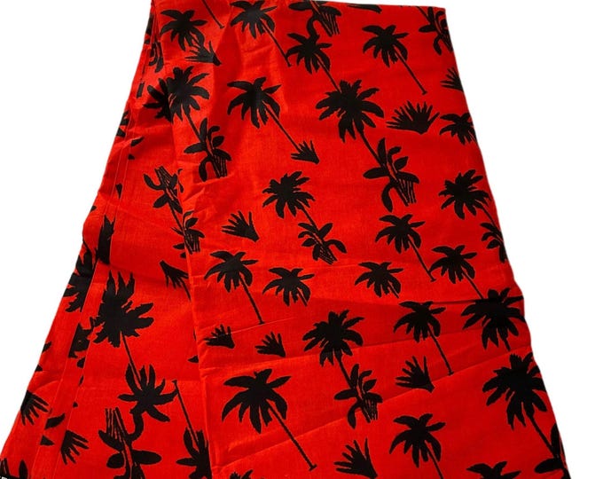 Red Black African Print Fabric,Ankara By The Yard,Cotton Print For Quilting,Tribal Print