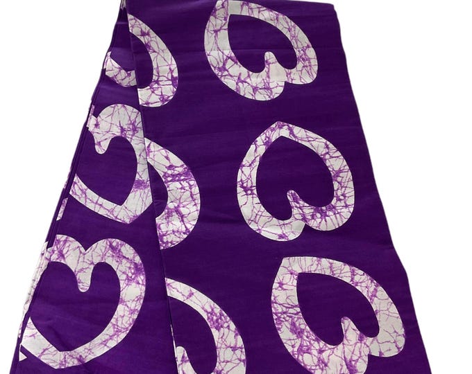 African Fabric By The Yard/Ankara Fabric/African Fabric/Quilt Fabric/Craft Fabric/100% Cotton/MK707X/Purple, Clear Ankara Fabric.