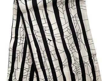 African Fabric/African Print Fabric/ Ankara -White and Black Fabric/Wax Print/MK760/African Clothing/Fabric Bundle/By The Yard/Ethnic Print/