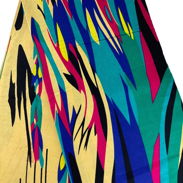 Tessuto Ankara rosa senape tagliato su misura/Stampa africana con fascia per la testa/FG07