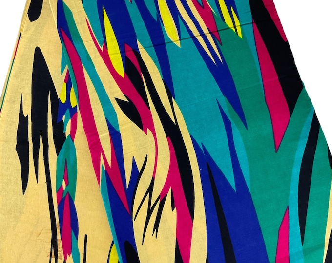 Mustard Pink Ankara Fabric By The Yard/African Print With Headwrap/FG07