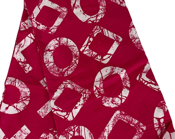 Pink White African Print Fabric/Ankara Fabric By The Yard/Cotton Print For Quilting/Gift For Her/Fabric/DT0z