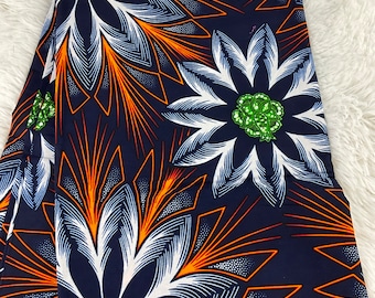 Tela africana marrón/Estampados africanos/Tela Ankara/Tela africana cortada a medida/Estampados de cera/Tela africana para prendas de vestir/Africana