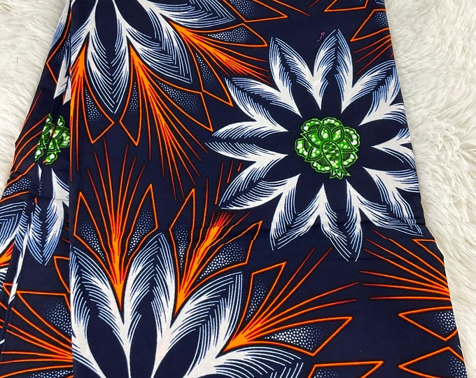 Brown African Fabric/African prints/ Ankara fabric/ African fabric by the yard/ Wax prints/ African fabric for apparels/ African