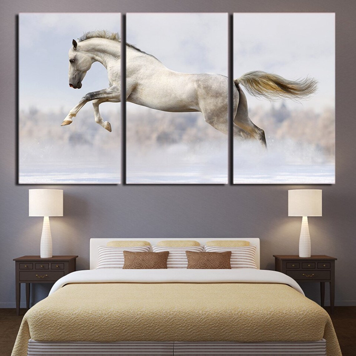Horse Canvas. 3 Piece Canvas. Wall Art. 3 Panel Canvas Art. Etsy