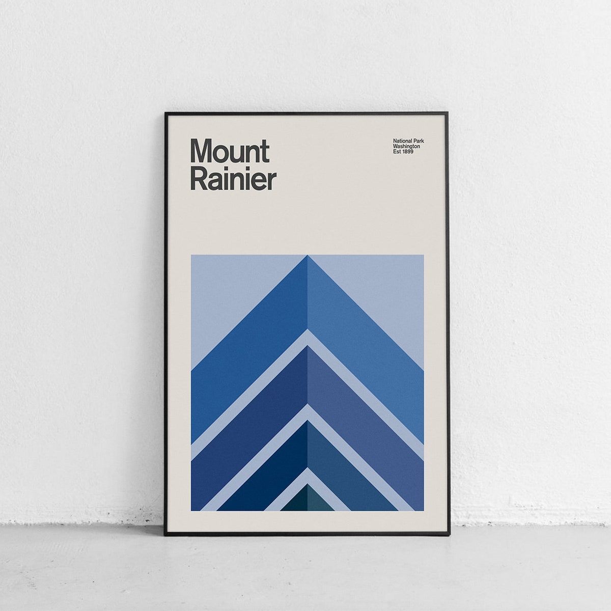 Mount Rainier National Park Mid-Century Travel Poster 12x18