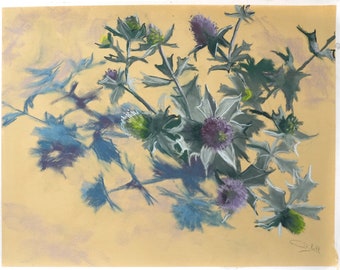 Original pastel - Thistles