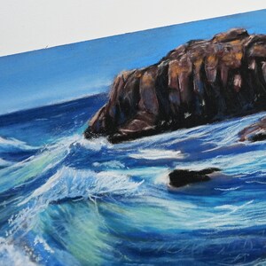 Original dry pastel Rough sea in Tenerife image 3