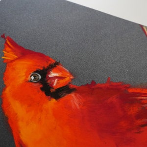 Pastel original Cardinal rouge image 3