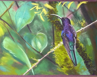 Pastel original - Colibri