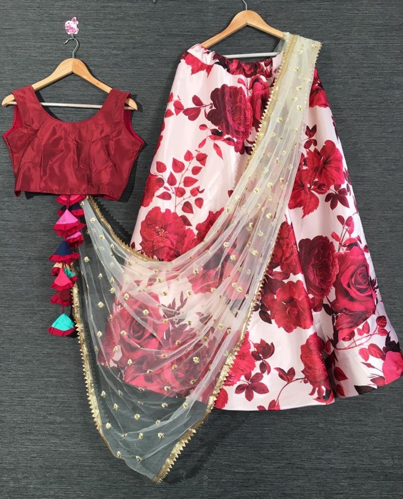 crop blouse with lehenga