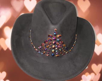 BLACK SUEDE COWGIRL Hat
