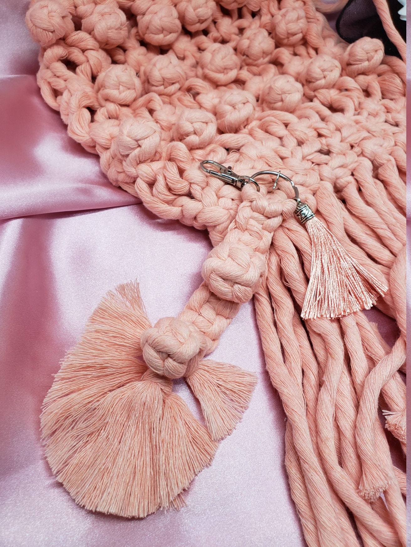 Peach Berry Knot Drawstring Bag - Etsy
