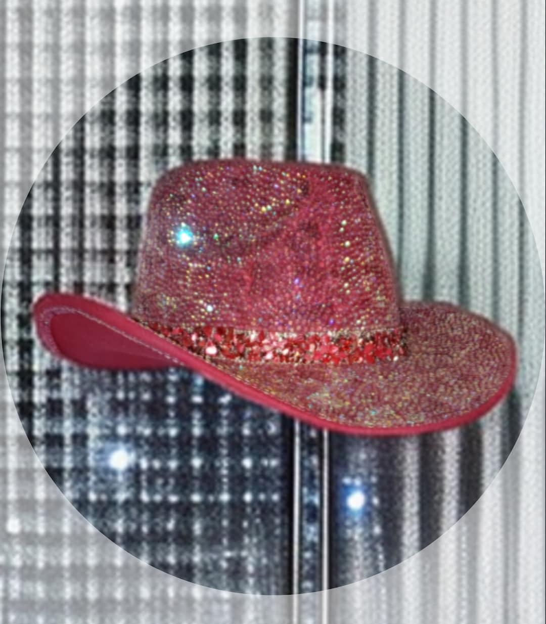 ROSERED COWGIRL HAT W/ Beautiful Bling - Etsy