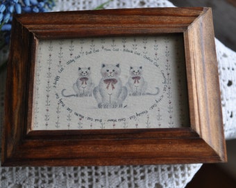 Cat Lovers Wood Trinket Box
