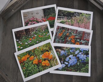 Flower Garden Photo Blank Greeting Card 5x7