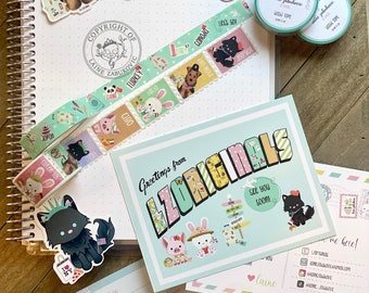 Travel Around the World Stationery Collection, Travel Planner Sheet, Vinyl Sticker Pack, Bujo Planner Set, Stamp Washi Tape, Bujo Stickers