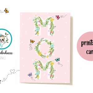 Printable Mothers Day Greeting Card, Mothers Day Note, Instant Download ...
