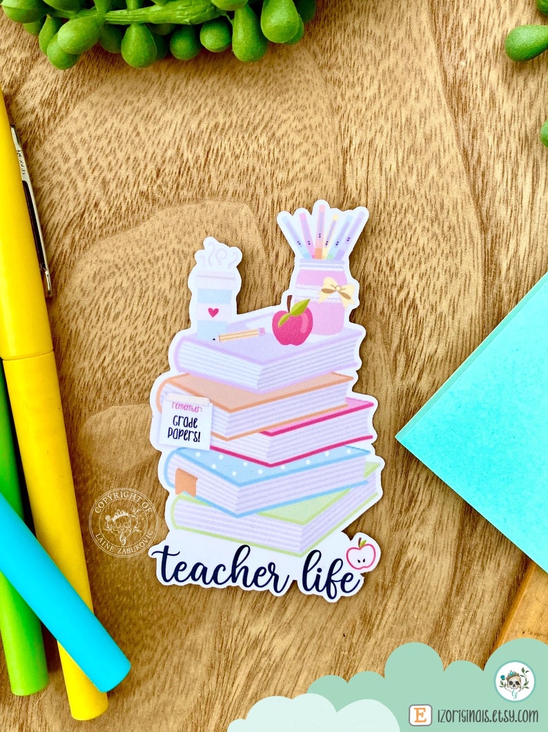 Teacher Appreciation Vinyl Sticker Pack, Teacher Rainbow Sticker ...