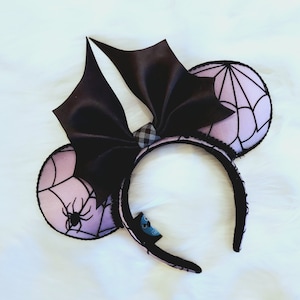 SPOOKY Velvet SpiderWebs ~ BAT Mouse EARS ~ Halloween Costumes ~ Cosplay ~ Purple ~ Black ~ Kawaii