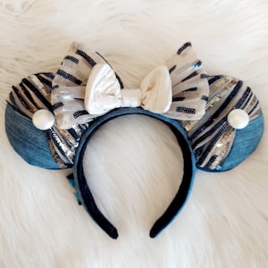DAPPER Day Pinup - Denim Hollywood  ~ 90&#39;s ~ Sequins Mouse EARS ~ glamorous