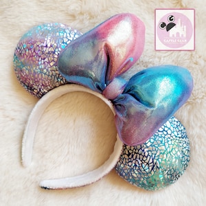 Iridescent Mickey Ears - Pastel Mouse Ears - Shiny