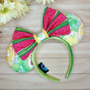 Summer Vibes ~ Minnie Ears ~ Mouse Ears ~ Headband ~ Bright Colors ~ Bows ~ Jewels