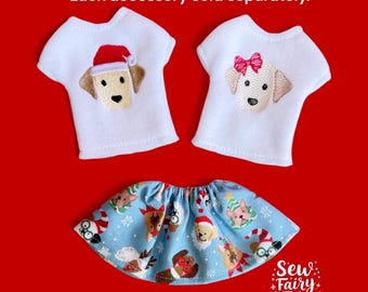 Puppy Elf Shirt, Dog Elf Skirt, Elf outfit, Elf Accessories