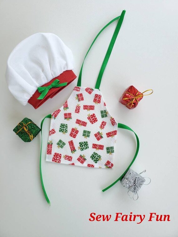 Elf Apron and Chef Hat