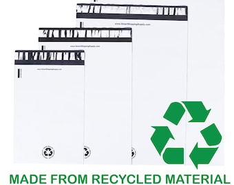 Poly Mailers - ECO-FRIENDLY Made From 100% Recycled Material Sustainable Shipping Envelope Mailing Plastic Bags SMART Mailer