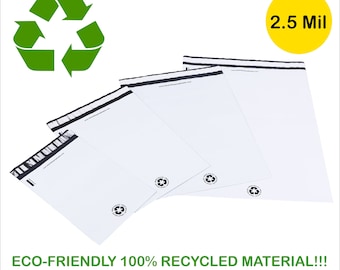 Poly Mailers - ECO-FRIENDLY Made From 100% Recycled Material Sustainable Shipping Envelope Mailing Plastic Bags SMART Mailer