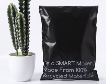 ECO FRIENDLY Mailers Poly Shipping Envelope Bag Sustainable 100% Recycled Mint Green, Rose Pink, or Midnight Black Size: 10" x 13"