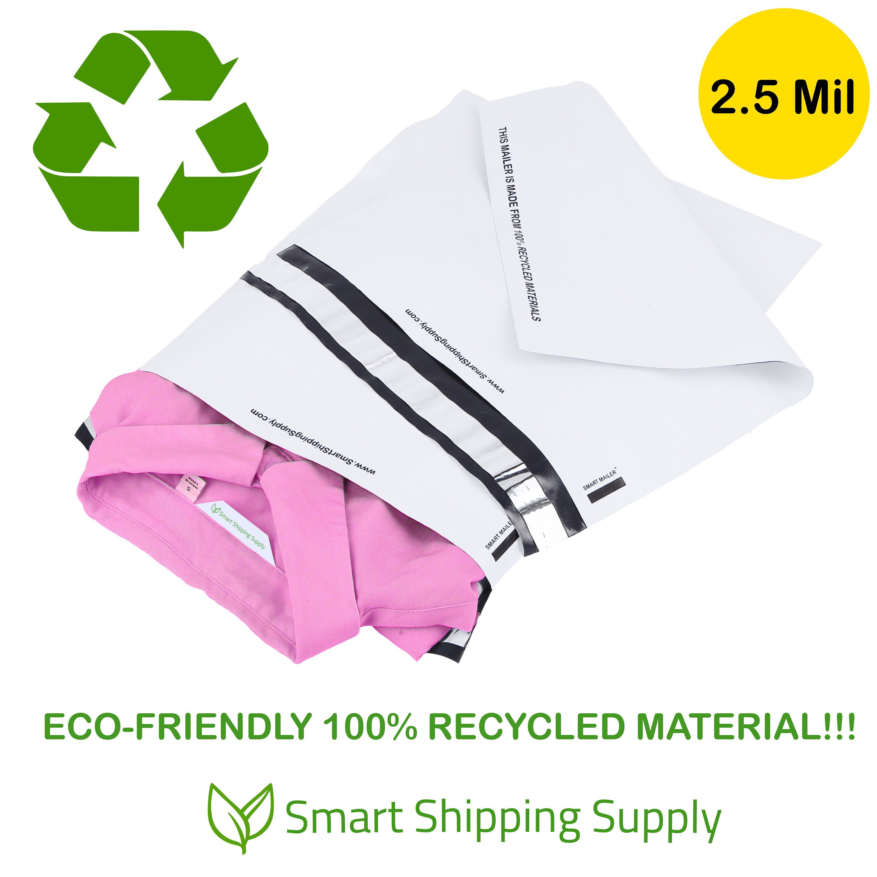 ** 100% Recycled ** Poly Mailers Shipping Envelope Plastic Mailing Bags 2.5 Mil 