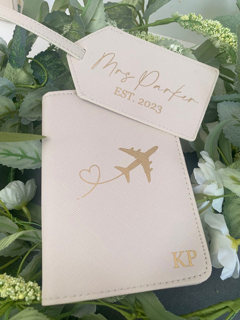 Personalised Passport Holder & Luggage Tag Travel Set Gift Etsy UK