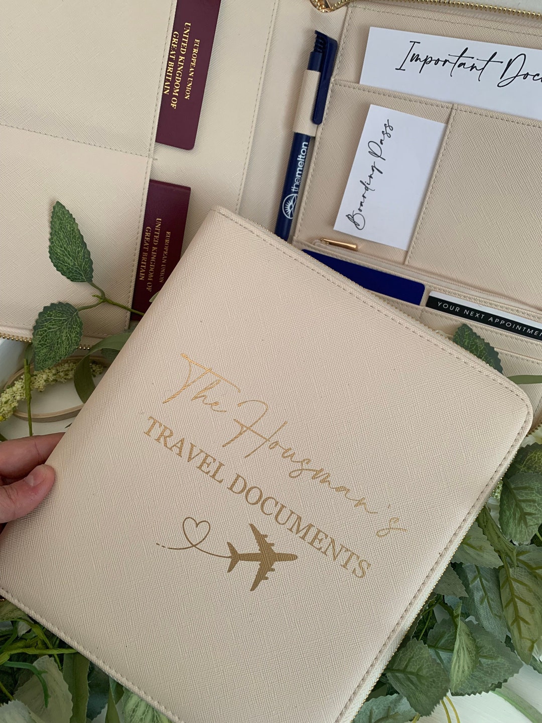 Personalised Travel Document Holder, Gift for Couples, Travel Gift