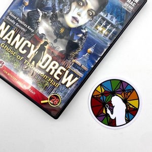 Stained Glass Mystery Solving Girl Detective Inspired Vinyl Die-Cut Sticker Laptop Decal