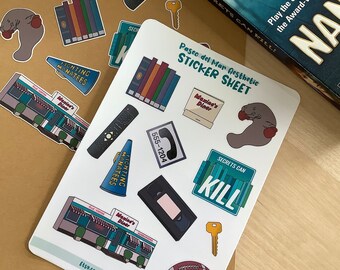 Mystery Solving Girl Detective Secrets can Kill Inspired Sticker Sheet for Notebooks, Laptop | 11 Glossy Stickers