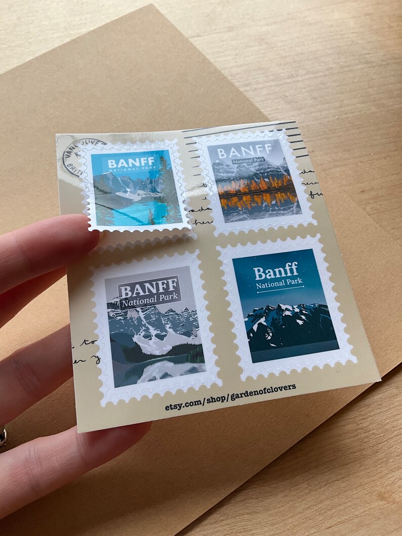 Banff National Park Sticker Sheet: Seasonal Stamp Designs - Etsy