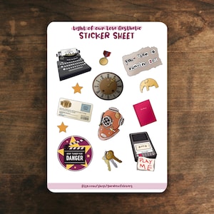 Mystery Solving Girl Detective Stay Tuned for Danger Inspired Sticker Sheet for Notebooks, Laptop | 13 Glossy Stickers