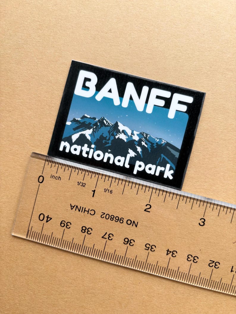 Banff Canadian National Park at Night Vinyl Glossy Die-cut Sticker ...