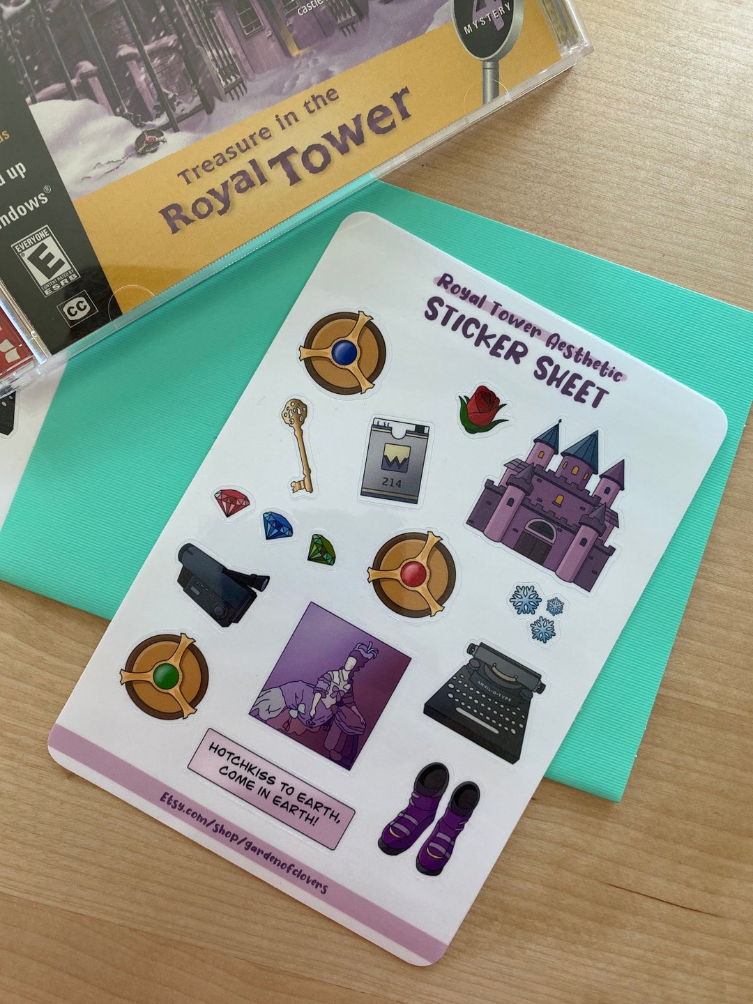 treasure-royal-tower-glossy-sticker-sheet-16-stickers-mystery-solving-girl-detective-castle