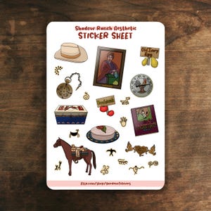 Mystery Solving Girl Detective Shadow Ranch Inspired Sticker Sheet for Notebooks, Laptop | 22 Glossy Stickers