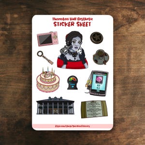 Thornton Hall Aesthetic Mystery Solving Girl Detective Sticker Sheet for Notebooks, Laptop | 10 Glossy Stickers