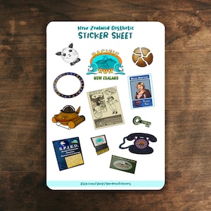 Mystery Solving Girl Detective New Zealand Game Show Inspired Sticker Sheet for Notebooks, Laptop | 12 Glossy Stickers