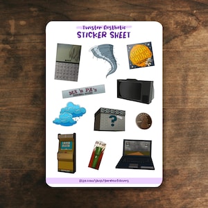 Mystery Solving Girl Detective Twister Aesthetic Sticker Sheet for Notebooks, Laptop | 11 Glossy Stickers