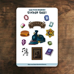 Foglio di adesivi ispirato a Mystery Solving Girl Detective Last Train to Blue Moon Canyon per quaderni, laptop / 13 adesivi lucidi