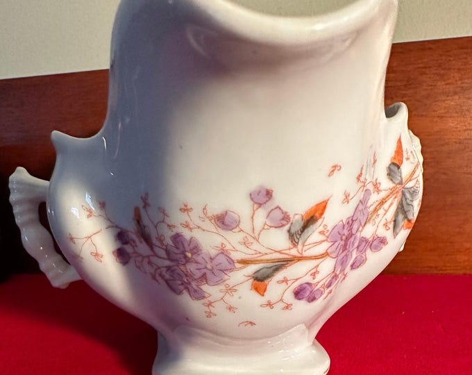 Antique Gutherz Carlsbad Porcelain Purple Florals Dish Tray Stamped 1460 43 Lover Antiques and Vintage