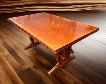 Cushman Colonial Creations Brandywine Manor Table No. 7030 Double Trestle Table Cushman Mid Century Table Lover Antiques and Vintage
