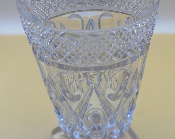 Antique Imperial Glass Cape Cod Glass Footed Compote Pressed Water Glass Square Bottom Lover Antiques and Vintage